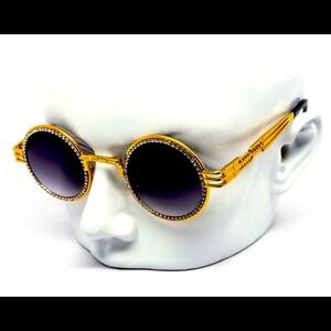 Sunglasses fashion Diamond Gold Frame Round Hip hop Style New‎ Model Desi…